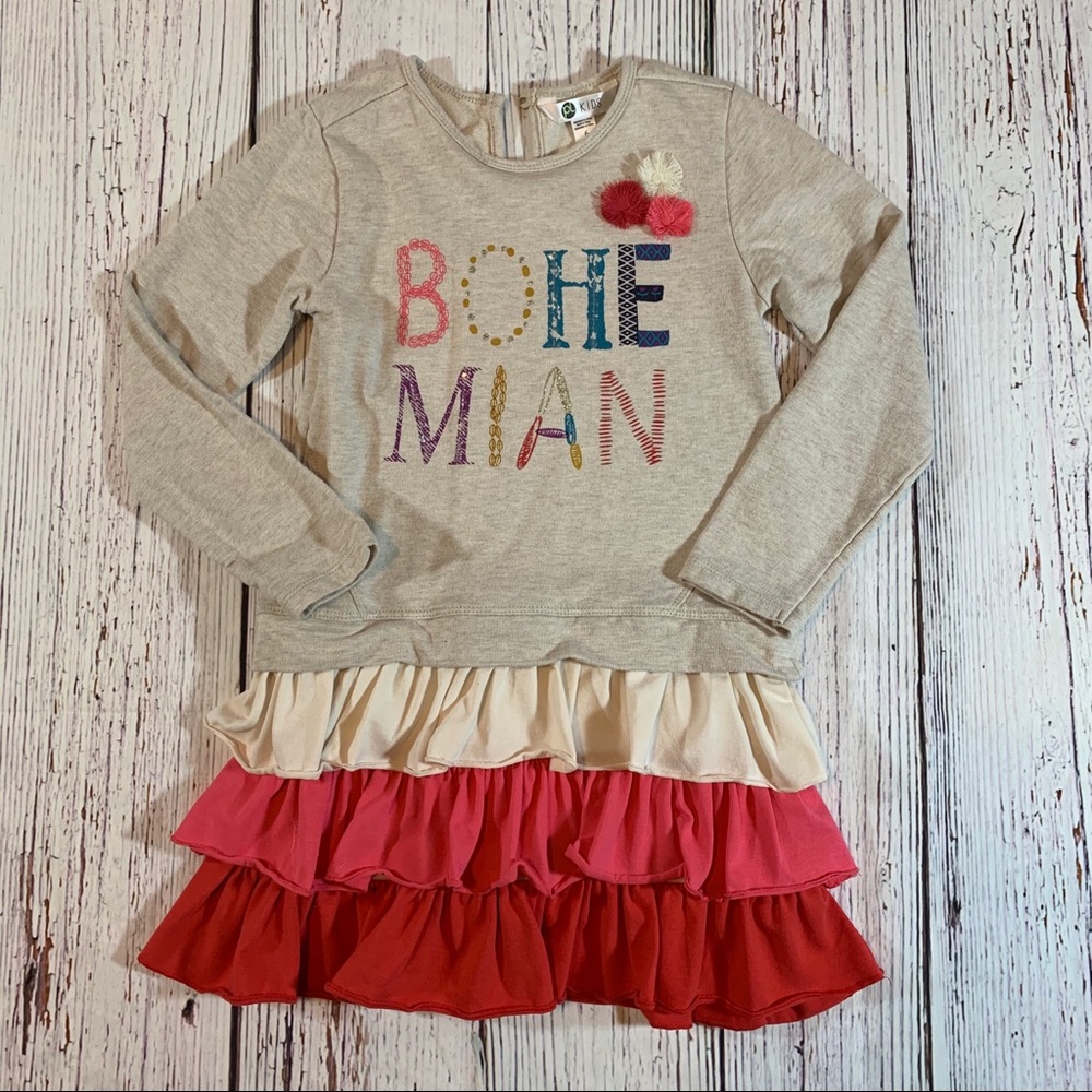 Girls Tiered Knit Mini Dress/ Tunic